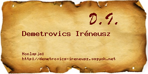 Demetrovics Iréneusz névjegykártya